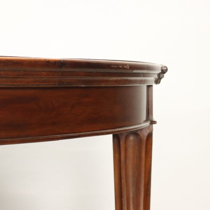 Large Oval Table Walnut Italy Late XIX Century