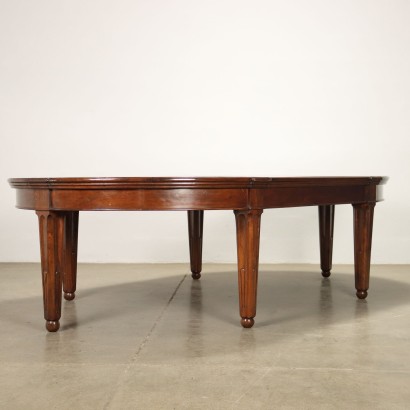 Large Oval Table Walnut Italy Late XIX Century