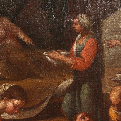 arte, arte italiana, pittura antica italiana,Dipinto con Natività di Maria